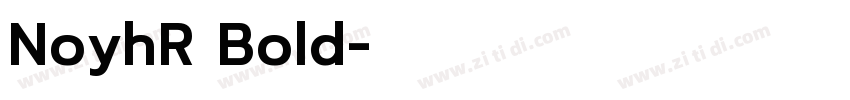 NoyhR Bold字体转换